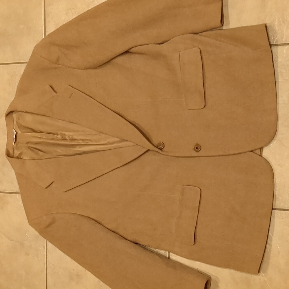 Vintage Bill Blass Camel Hair Sport Coat Blazer Size Large - Picture 2 of 8